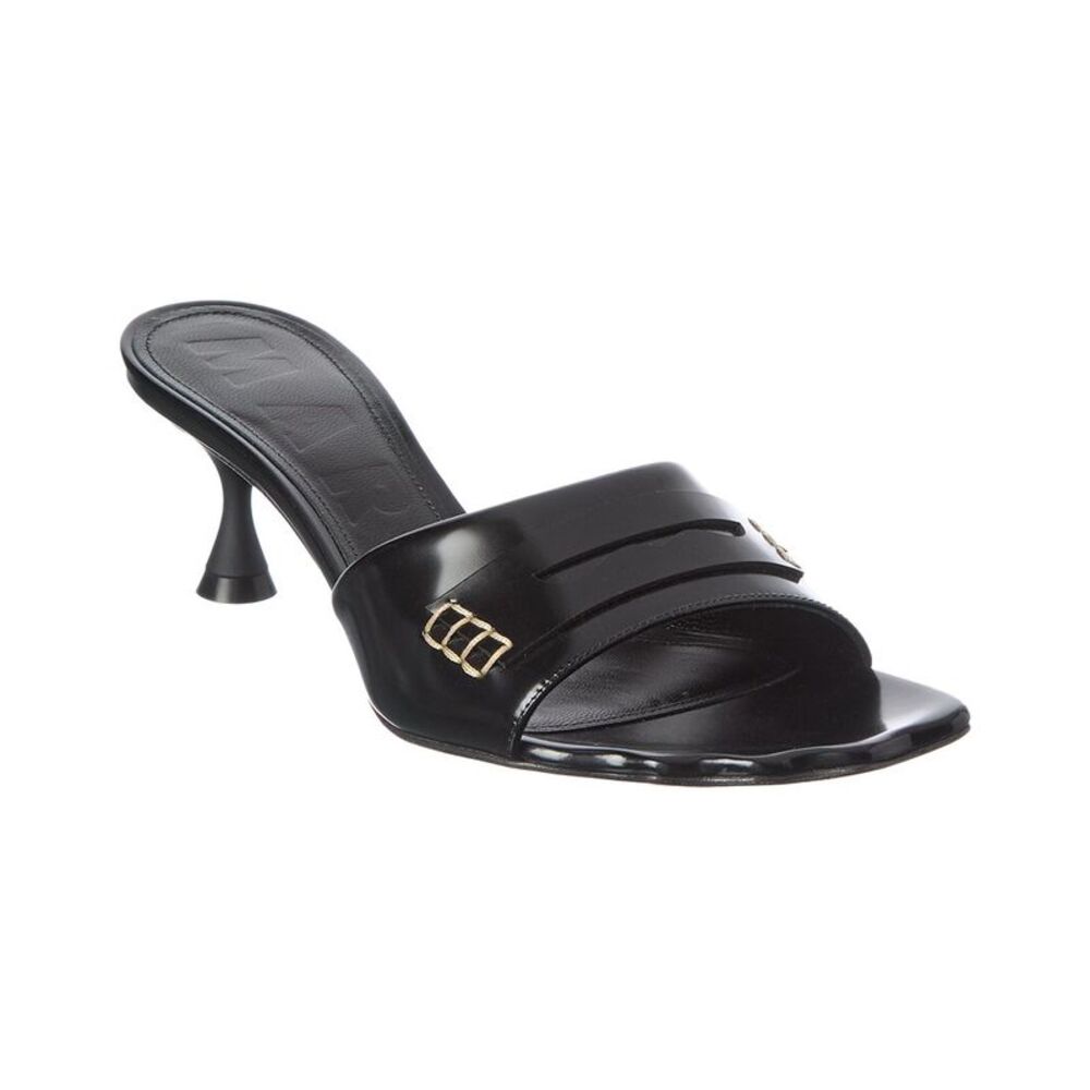 Marni Moonlight Leather Sandal, Black